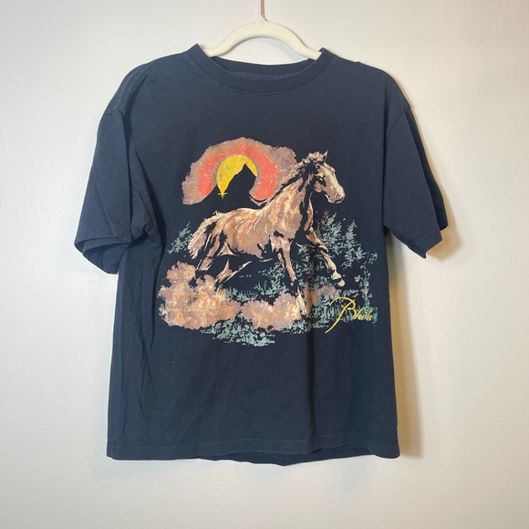 Rhude Tops - Rhude Black Graphic Tee